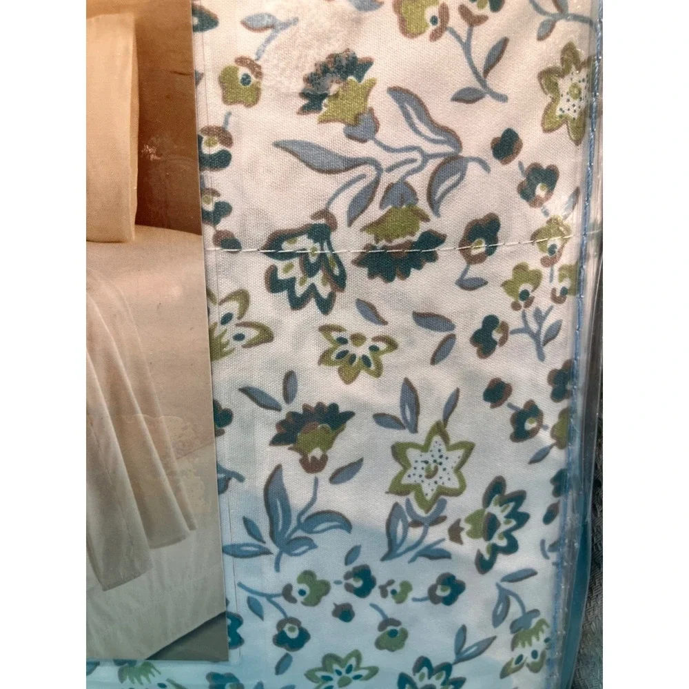 Home Classics Sheet Set King Multi Paris Floral Microfiber 4pc Green Blue